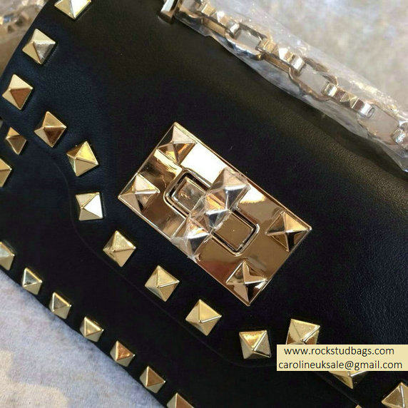 Valentino Rockstud chain shoulder bag Black