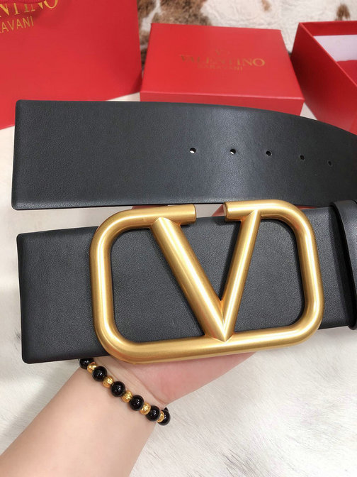 Valentino 70mm VLogo Signature Belt in Black Calfskin Leather [220111 ...