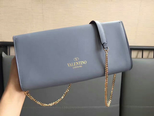 2017 New Valentino Garavani Demilune Clutch Bag in Calf Leather [0452B ...