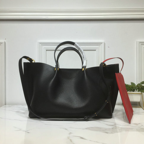 2019 Valentino Medium VLOGO Escape Grainy Calfskin Shopper in Black ...