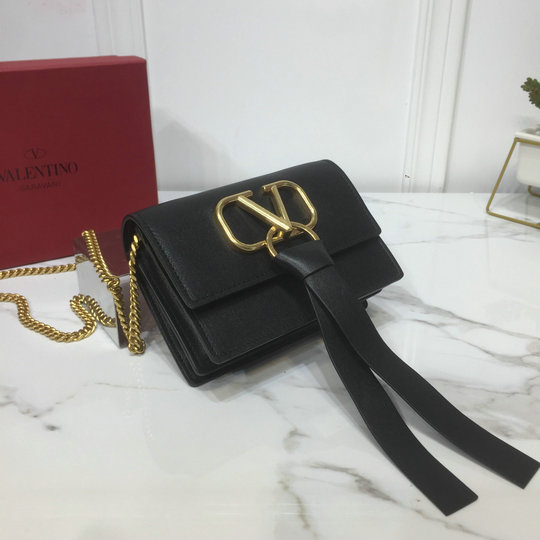 2019 Valentino Mini Vring Chain Bag in Black Leather [000901] - $208.01 ...