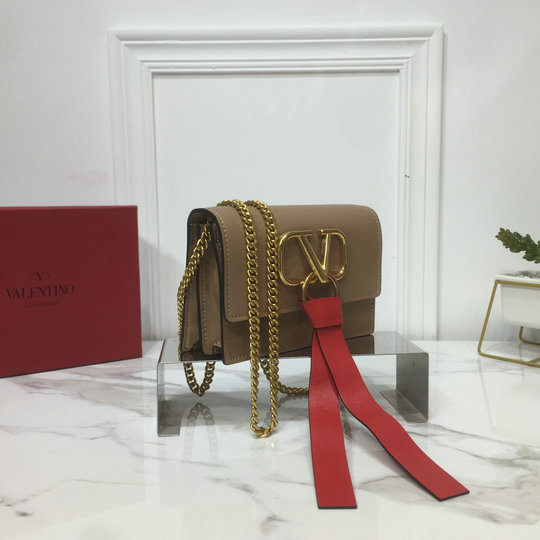 2019 Valentino Mini Vring Chain Bag in Brown Leather [000902] - $208.01 ...