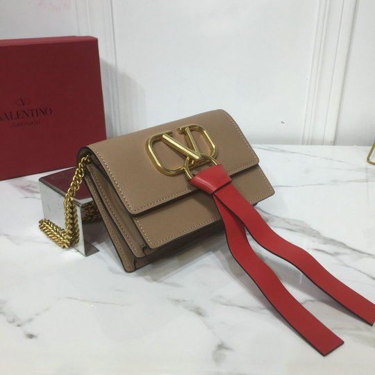 2019 Valentino Mini Vring Chain Bag in Brown Leather [000902] - $208.01 ...