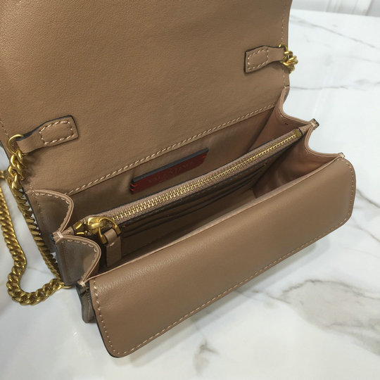 2019 Valentino Mini Vring Chain Bag in Brown Leather [000902] - $208.01 ...