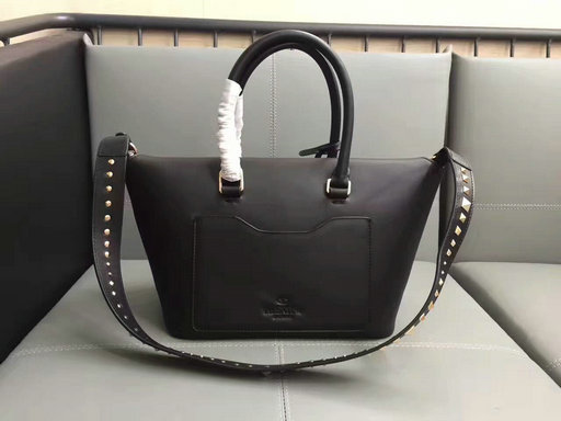 2017 F/W Valentino Demilune Small Double Handle Bag in Black Leather ...