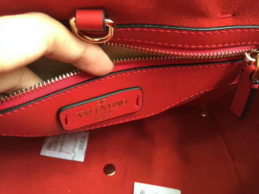 2017 F/W Valentino Demilune Small Double Handle Bag in Red Leather ...