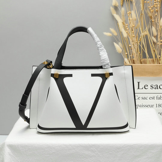 VALENTINO SAC MEDIUM SHOPPING BAG VLOGO ESCAPE WITH INLAY Black