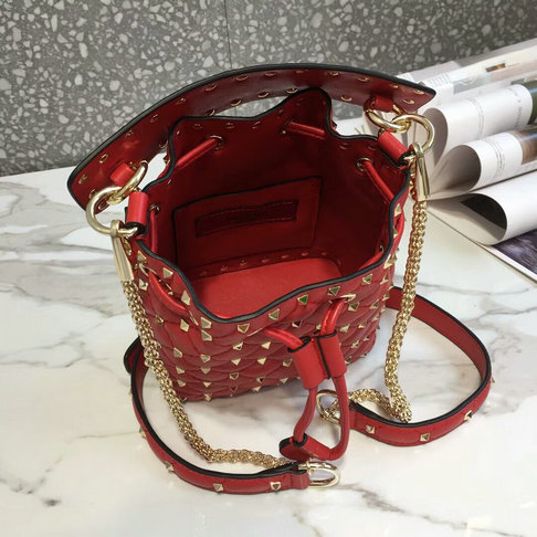 valentino red bucket bag