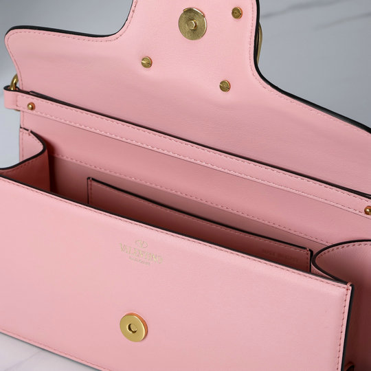 2022 Valentino VLogo Signature Shoulder Bag in Pink Calfskin [2035C ...