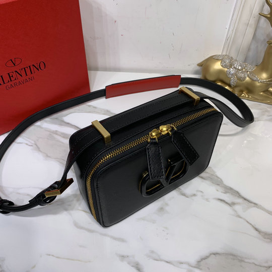 2020 Valentino VSLING Smooth Calfskin Crossbody Bag in Black Leather ...